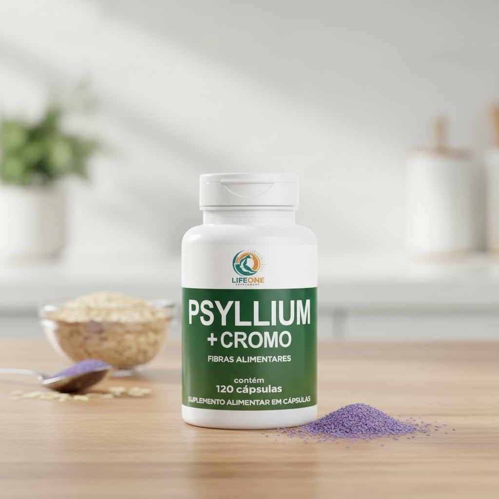 Psyllium 2400mg + Cromo Fibras Alimentares, 120 Cápsulas, Life One thumbnail 5
