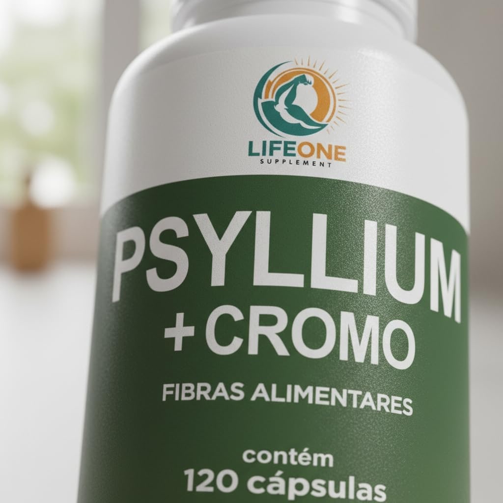 Psyllium 2400mg + Cromo Fibras Alimentares, 120 Cápsulas, Life One thumbnail 6