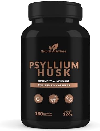Psyllium Husk, Suplemento Alimentar de Psyllium em Cápsulas, 180 Cápsulas de 700 mg thumbnail 3