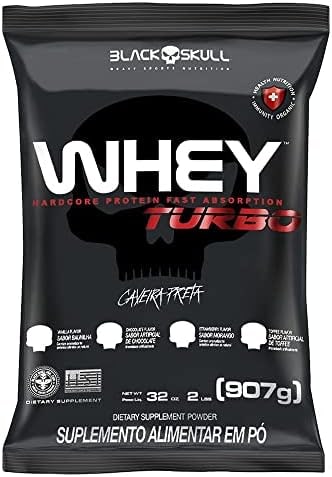 Refil Whey Turbo Baunilha 907G, Black Skull thumbnail 5