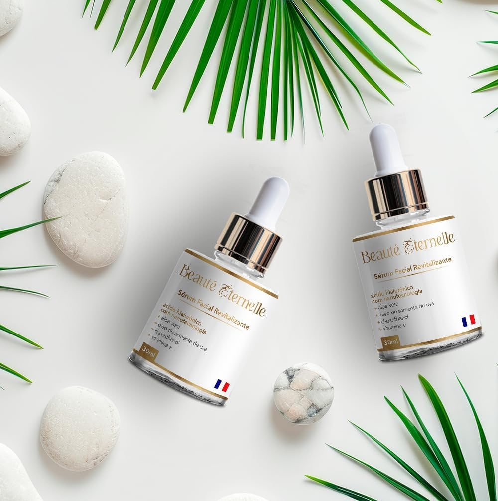Sérum Facial Hidratante e Revitalizante Rejuvenescedor Beauté Éternelle 30 ml com Ácido Hialurônico (Aloe Vera, Óleo de Semente de Uva, D-panthenol, Vitamina E) thumbnail 4