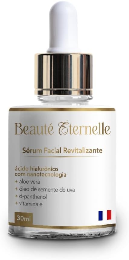Sérum Facial Hidratante e Revitalizante Rejuvenescedor Beauté Éternelle 30 ml com Ácido Hialurônico (Aloe Vera, Óleo de Semente de Uva, D-panthenol, Vitamina E) thumbnail 7