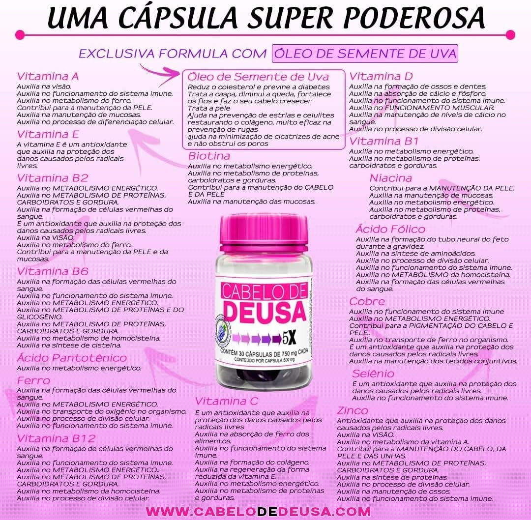 Suplemento Biotina, 19 Vitaminas e Minerais para Cabelo, Pele e Unhas thumbnail 5