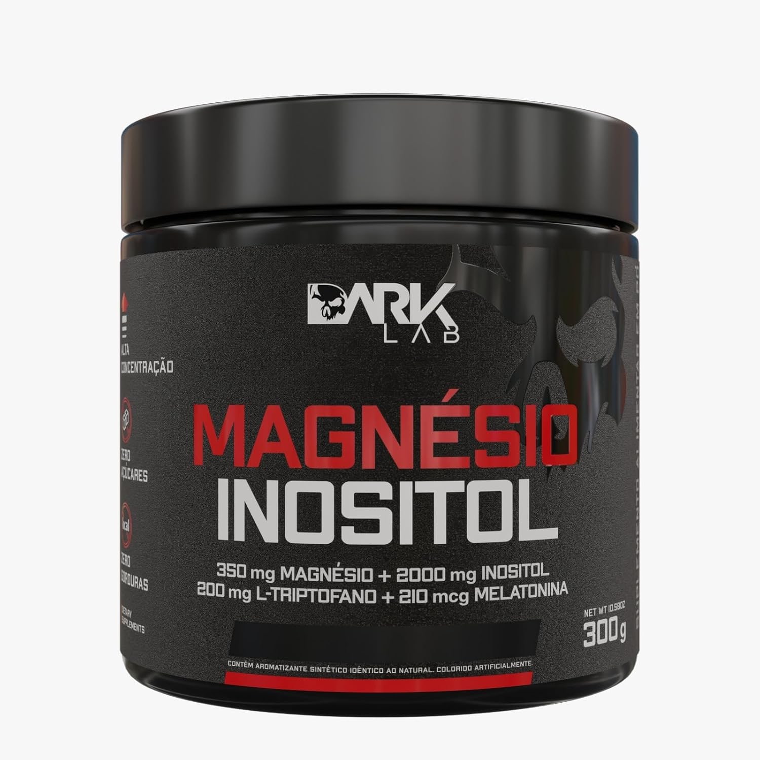 Suplemento Magnésio Inositol, Dark Lab, 300g, Maracujá