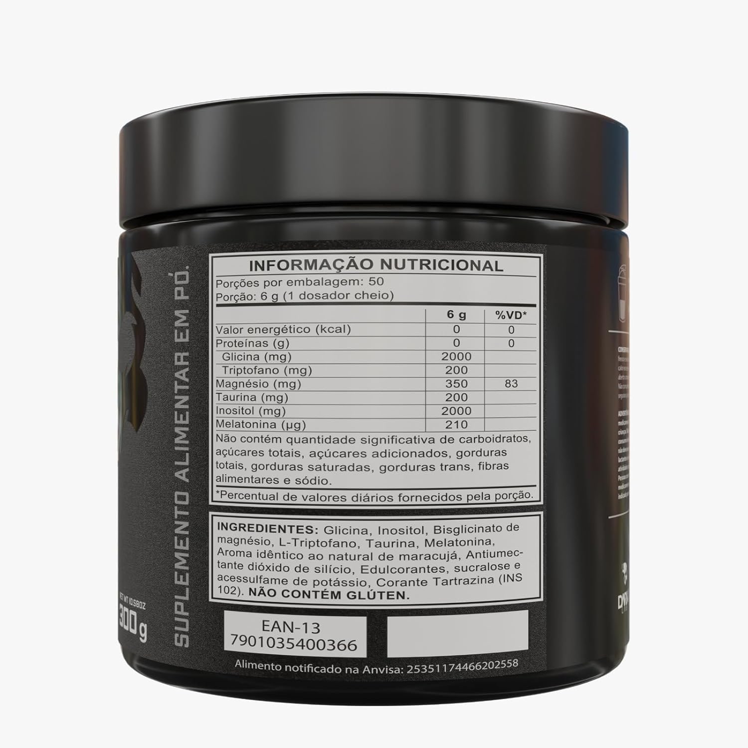 Suplemento Magnésio Inositol, Dark Lab, 300g, Maracujá thumbnail 5