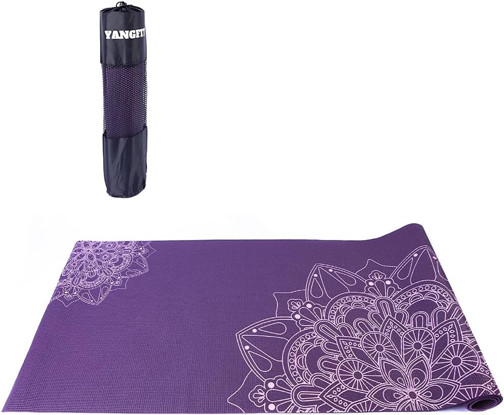 Tapete Yoga Mat Pilates PVC Ecológico 5mm Mandala Yangfit