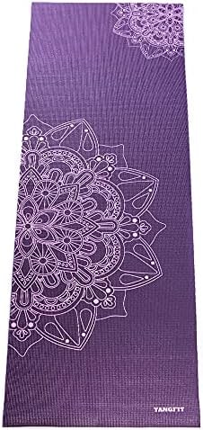Tapete Yoga Mat Pilates PVC Ecológico 5mm Mandala Yangfit thumbnail 5