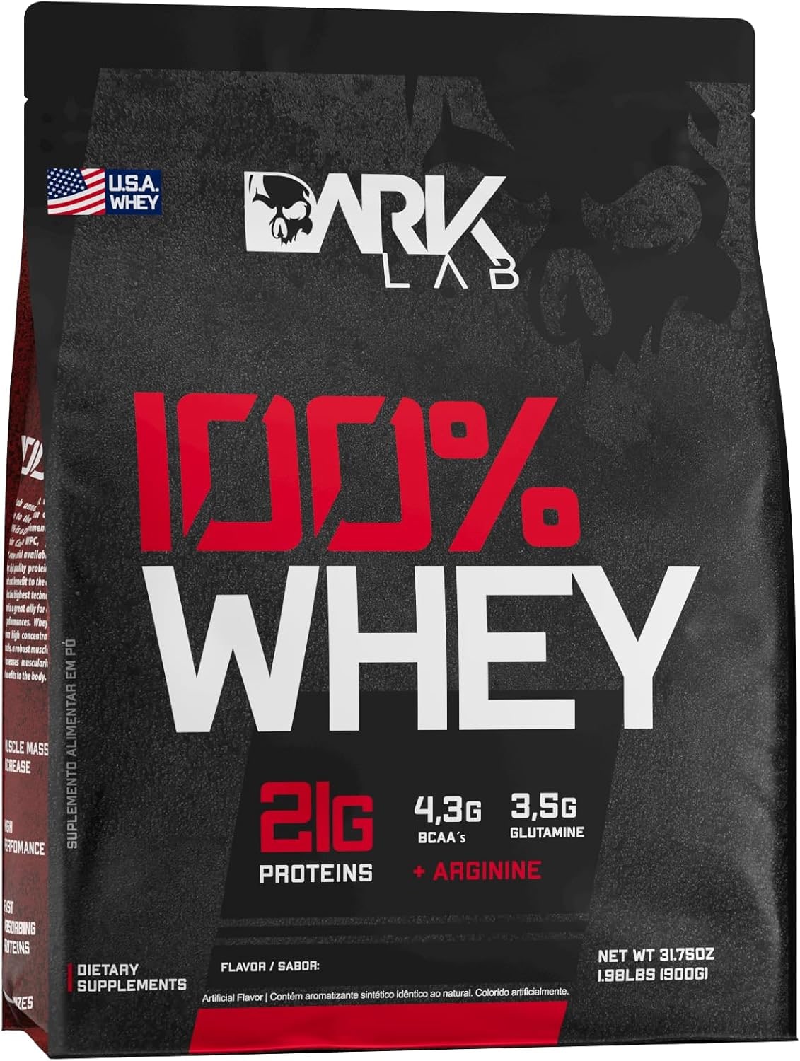 Whey 100% Concentrado Refil 900G Morango Dark Lab thumbnail 2