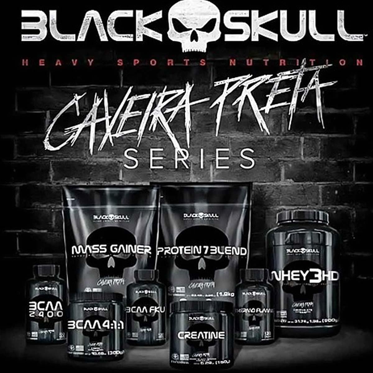 Whey 100% Hd - 900G Refil Baunilha, Black Skull thumbnail 4