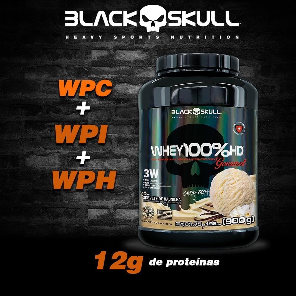 WHEY 100% HD GOURMET BAUNILHA 900G thumbnail 2