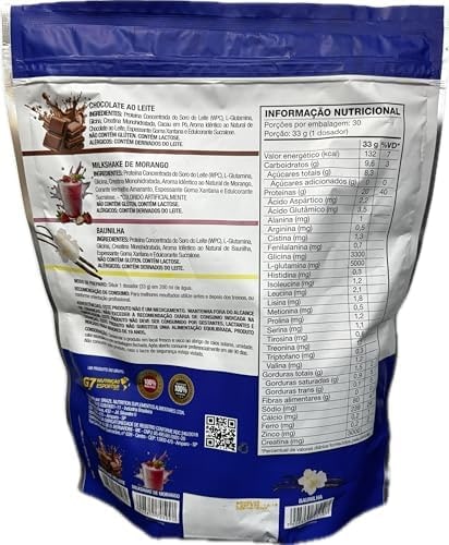 WHEY CONCENTRADO + 3g CREATINA + 5g GLUTAMINA - REFIL 1KG - SABOR BAUNILHA - G7 NUTRIÇÃO ESPORTIVA LEGACY thumbnail 2