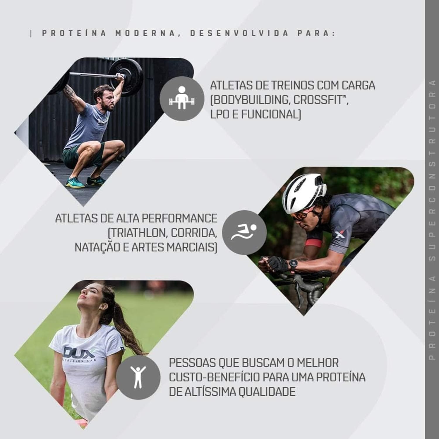 Whey Protein Concentrado Chocolate Branco Pote 900g – Contribui para o Ganho Muscular Hipertrofia – Dux Human Health thumbnail 4