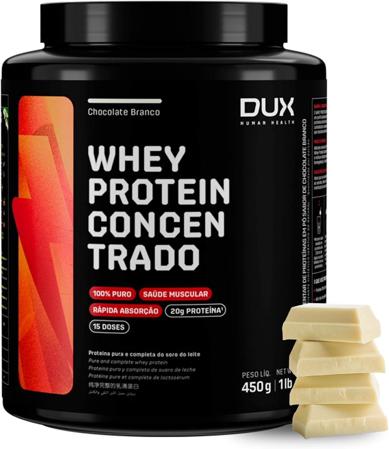 Whey Protein Concentrado Morango Refil 1.8kg – Contribui Para o Ganho Muscular Hipertrofia – Dux Human Health thumbnail 8
