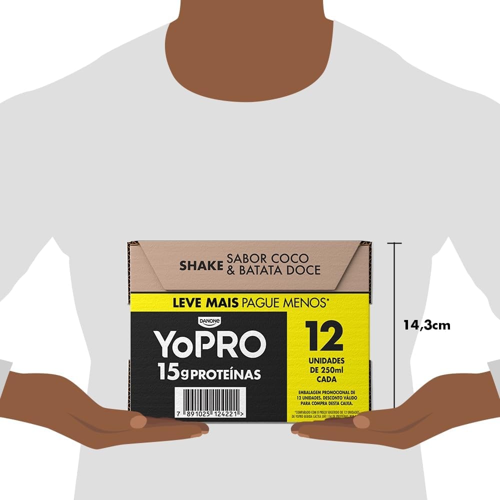 YoPRO Bebida Láctea UHT Coco com Batata-Doce 15g de proteínas 250ml - 12 unidades thumbnail 5