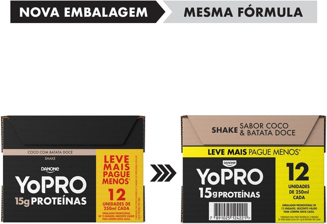 YoPRO Bebida Láctea UHT Coco com Batata-Doce 15g de proteínas 250ml - 12 unidades thumbnail 6